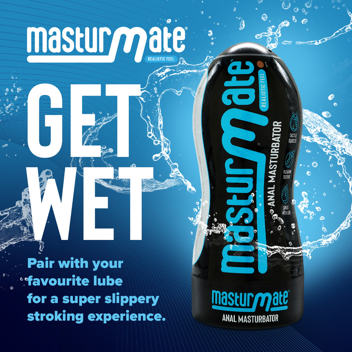 Masturmate Butt Anal Stroker Male Masturbator Silicone Intimate Pleasure Toy > Sex Toys For Men > Masturbators > Manual