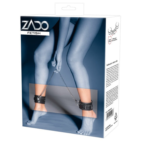 Zado Leather Padded Ankle Restraints With Chain Buckle > Bondage Gear > Restraints