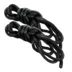 Sex and Mischief Silky Black Bondage Rope with Knot Guide Two 6-Foot Ropes Bondage Rope > Bondage Gear > Rope