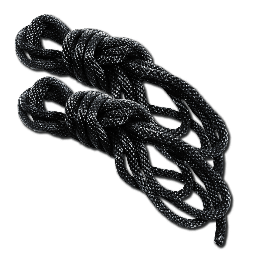 Sex and Mischief Silky Black Bondage Rope with Knot Guide Two 6-Foot Ropes Bondage Rope > Bondage Gear > Rope