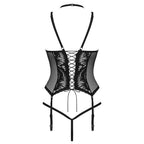 Obsessive Alessya (Black) – Lace Basque Corset Lingerie Set > Clothes > Basques and Corsets