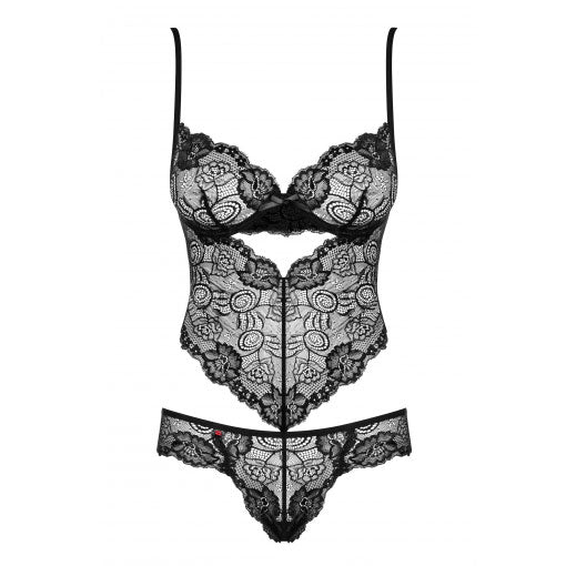 Obsessive Alluria Underwire Teddy (Black) – Lace Lingerie > Clothes > Bodies and Playsuits