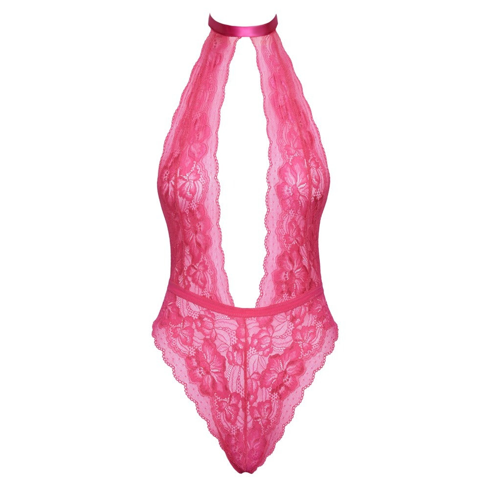 Kissable Halterneck Lace Body Pink > Clothes > Bodies and Playsuits