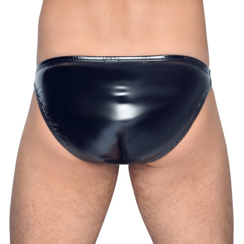 Black Level Vinyl Briefs With Zip Black > Sexy Briefs > Male