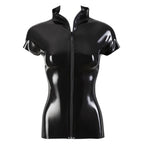 The Late X Zip Shirt (Black) – Latex Shirt > Clothes > Womens Latex