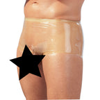 Latex Boxers With Penis Sleeve (Black) – High Gloss Men's Underwear > Sex Toys For Men > Penis Sleeves