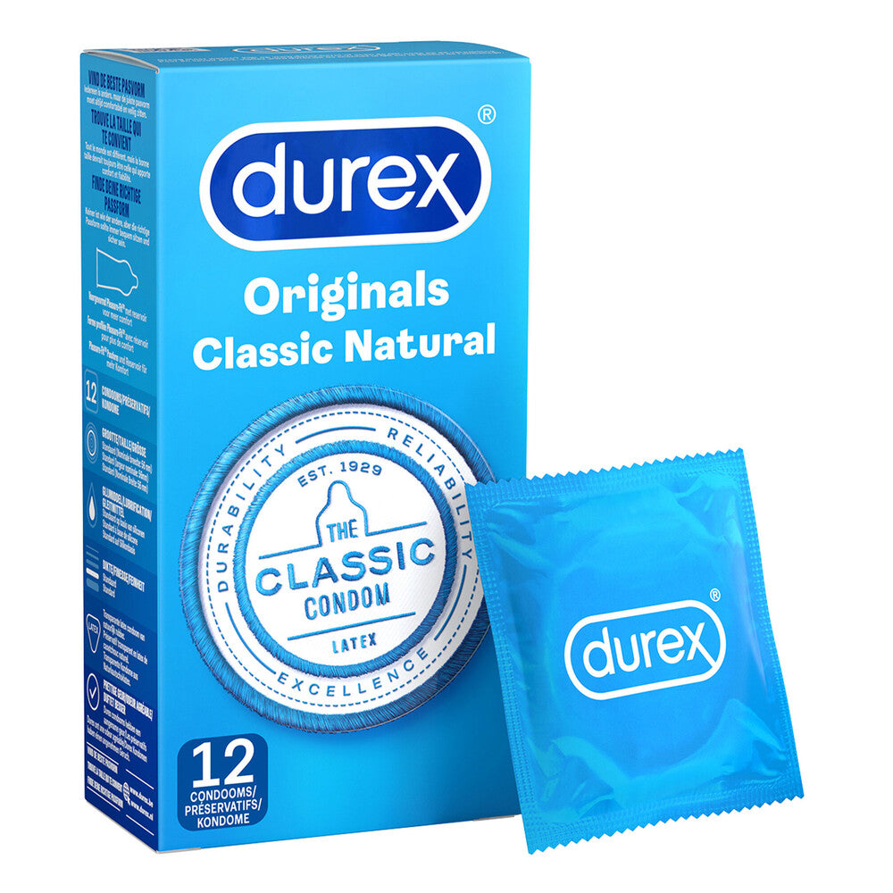 Durex Originals Classic Natural Condoms 12 Pack Default Title > Condoms > Natural and Regular