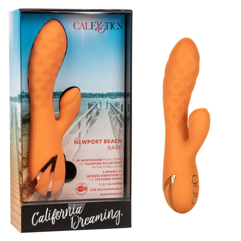 Newport Beach Babe Rechargeable Textured Sleek Vibrator > Vibrators > Ladies > Rabbit
