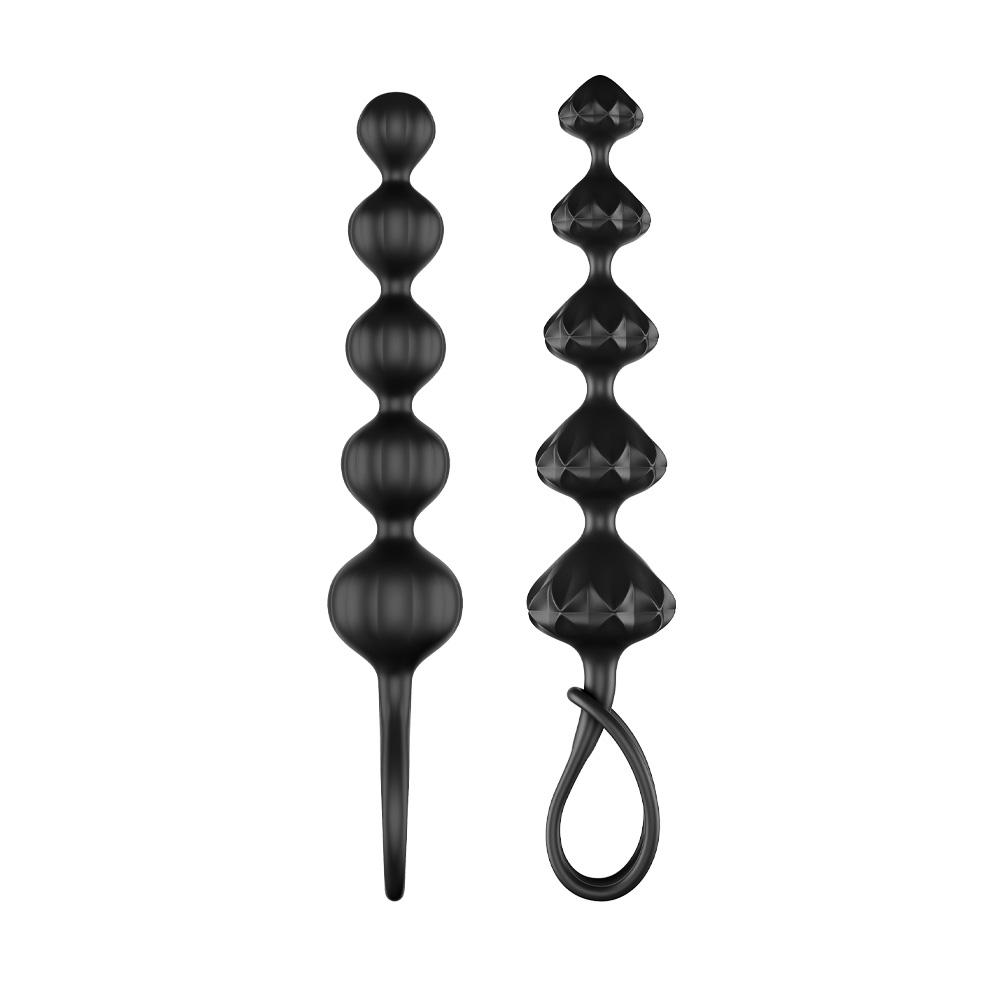 Satisfyer Love Beads Silicone Set of 2 with Ball and Pyramid Shapes – Pleasure Beads > Anal Range > Anal Beads