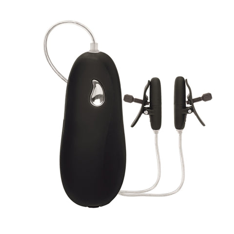 Heated Vibrating Nipple Teasers For Couples Black Silicone Nipple Stimulators