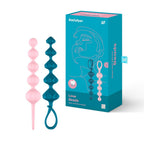 Satisfyer Love Beads Silicone Set of 2 with Ball and Pyramid Shapes – Pleasure Beads > Anal Range > Anal Beads