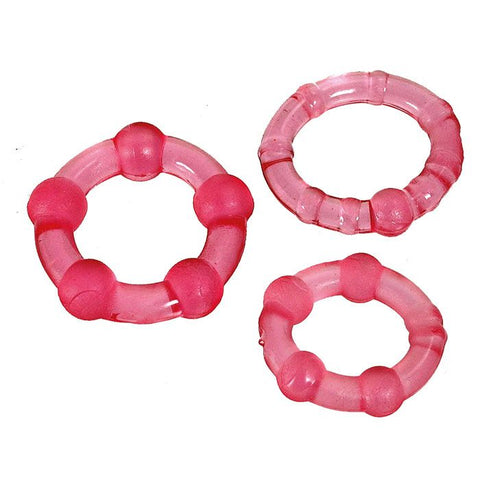 ToyJoy Stay Hard Cock Ring Set Premium Silicone Three Pack Default Title COCK RING Set
