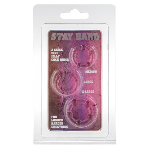 ToyJoy Stay Hard Cock Ring Set Premium Silicone Three Pack COCK RING Set