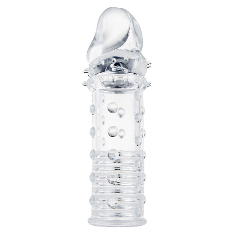 ToyJoy Power Stud Clear Penis Sleeve 6 Inch Flexible Jelly