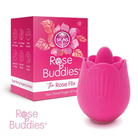 Skins Rose Buddies Rose Flix Clitoral Massager Pink > Sex Toys For Ladies > Clitoral Vibrators and Stimulators