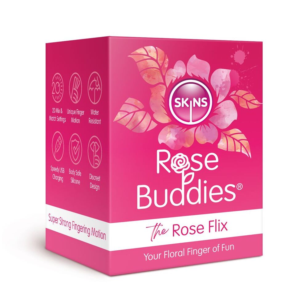 Skins Rose Buddies Rose Flix Clitoral Massager Pink > Sex Toys For Ladies > Clitoral Vibrators and Stimulators