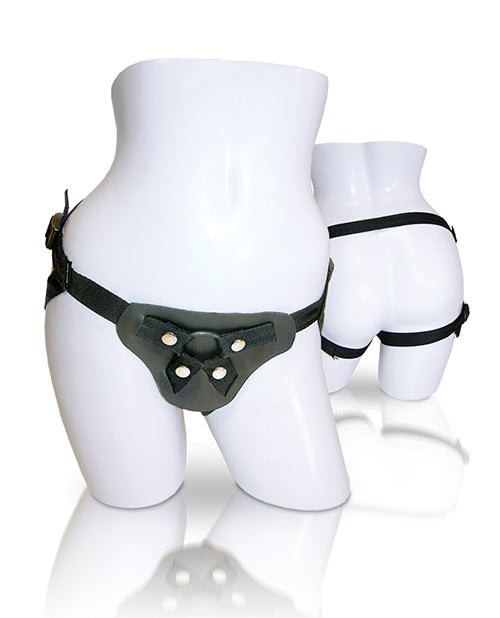 Latigo Leather Strap-On Harness – Adjustable Leather with Four-Way Straps Up to 60 Inches > Dildos > Strap On Harnesses
