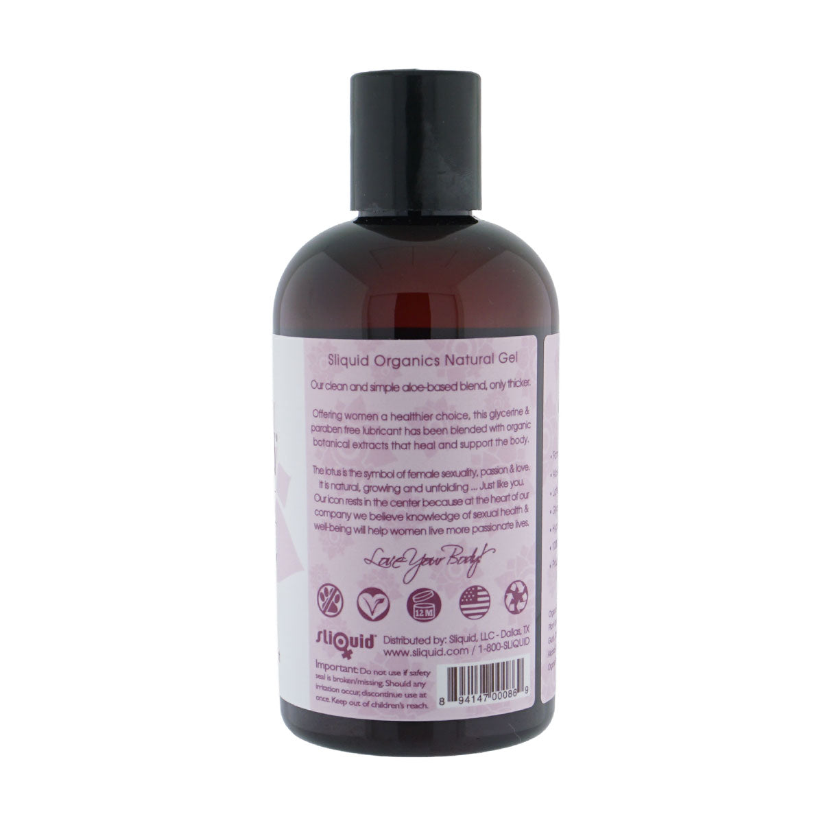 Sliquid Organics Natural Gel (255ml) – Organic Thick Lubricant Secondary image