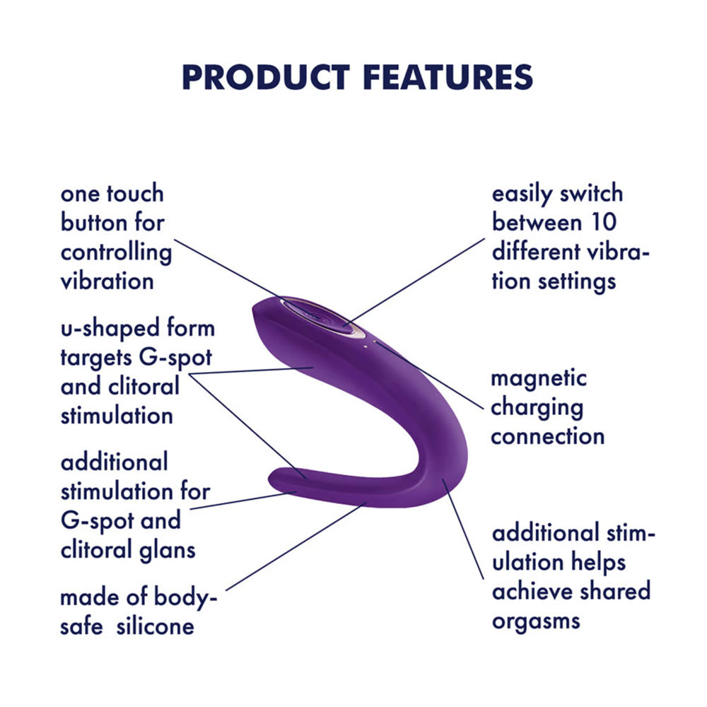 Satisfyer Partner Couples Vibrator Silicone Couples Toys