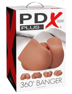 Pipedream PDX Plus 360 Degree Banger – Soft Lifelike Material Masturbator Tan > Sex Toys For Men > Assbators