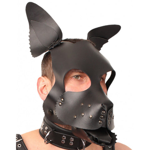 Red Leather Puppy Dog Mask For Adult Play Fetish Use Default Title > Bondage Gear > Masks