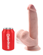 Pipedream King Cock Plus 8 Inch Triple Density Dildo with Swinging Balls > Dildos > Realistic Dildos