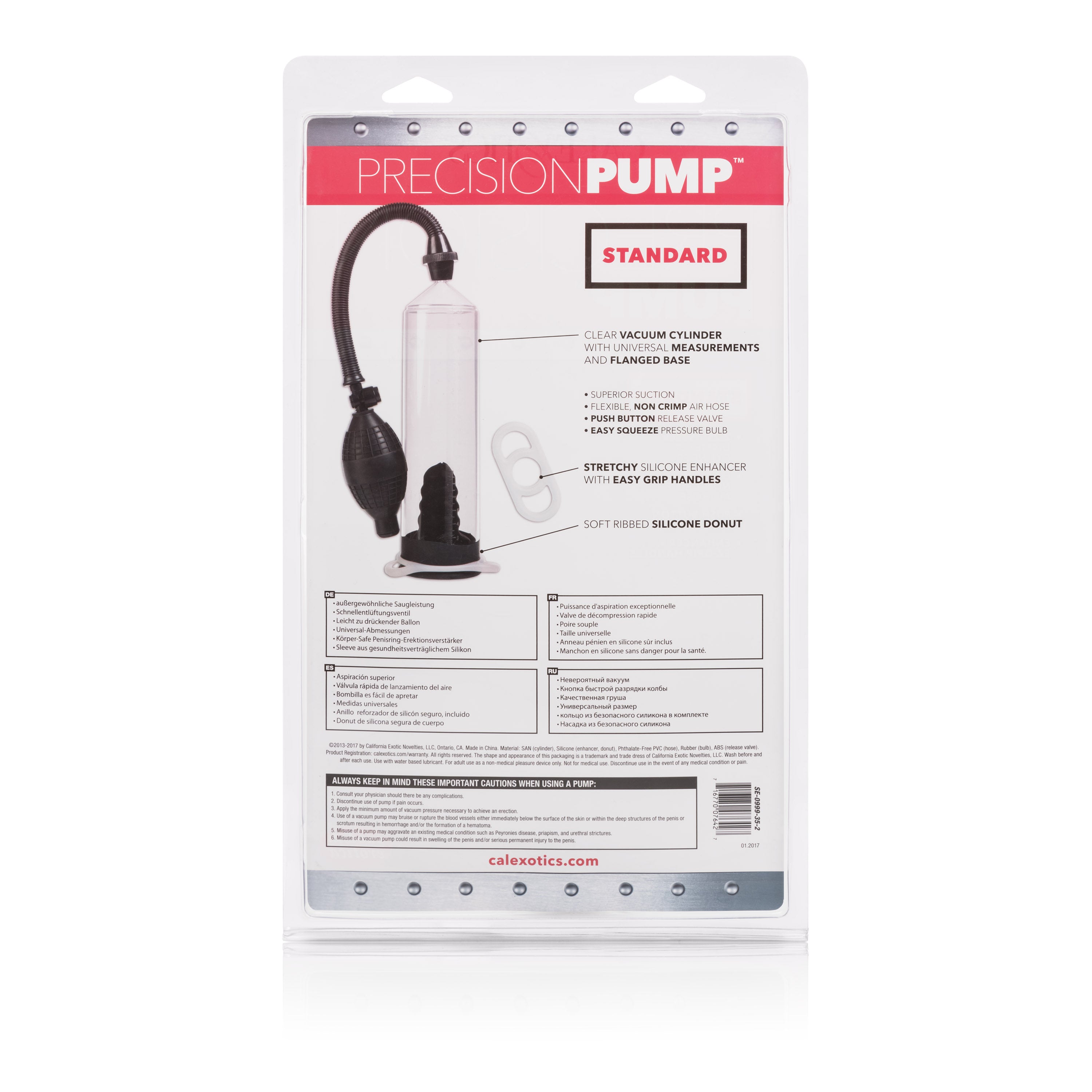 Precision Pump Standard Kit For Adult Intimacy Use At Home Clear Pumps