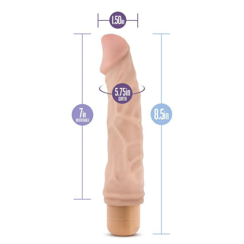 Dr Skin Cock Vibe 6 Inch Vibrating Cock Beige DONGS Vibrating