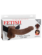 Fetish Fantasy 9 Inch Hollow Strap-On with Balls – 9 Inch Strap-On > Dildos > Hollow Strap Ons