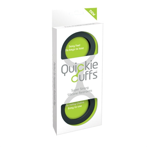 Quickie Cuffs Large Silicone Wrist Cuffs – Soft Flexible Wrist Restraints Black Large > Bondage Gear > Handcuffs