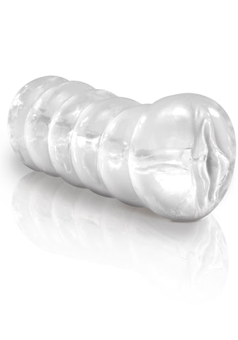 Pipedream Extreme Clear Leader Snatch Masturbator Gold Strokers - Manual