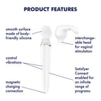 Satisfyer Double Wander Bluetooth App Remote-Controlled Couples Vibrator with Interchangeable Heads > Sex Toys > Massage Wands
