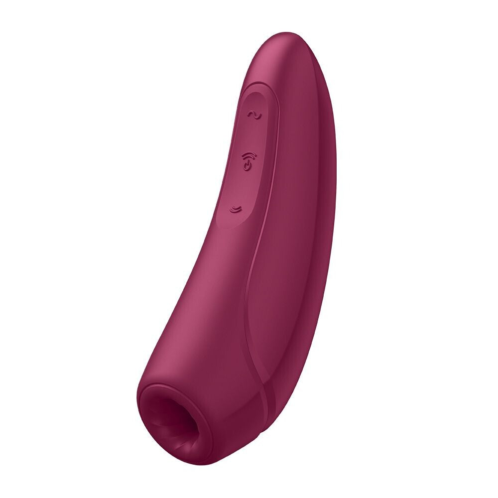 Satisfyer Curvy 1 Plus App Enabled Rose Red Stimulator Default Title AIR PULSATION