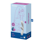 Satisfyer Hot Lover Silver Warming Dual-Stim Vibrator – App Controlled Waterproof Silicone Default Title > Sex Toys > Couples Toys