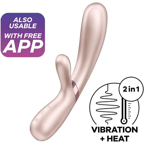 Satisfyer Hot Lover Warming Rabbit Vibrator With App VIBRATORS-RABBIT