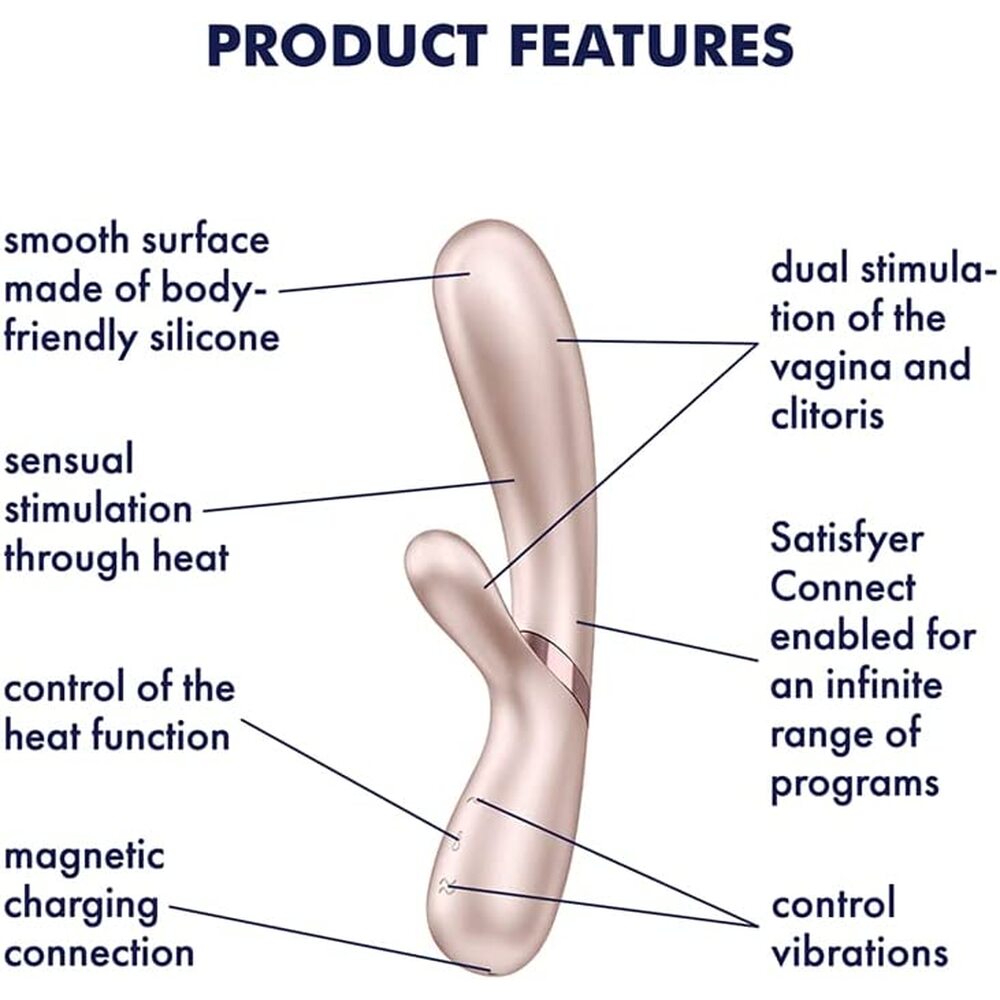 Satisfyer Hot Lover Warming Rabbit Vibrator With App VIBRATORS-RABBIT