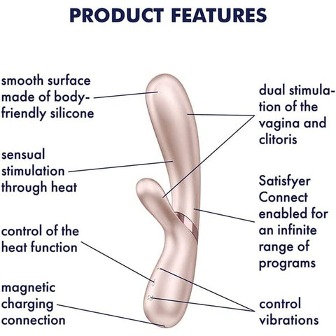 Satisfyer Hot Lover Warming Rabbit Vibrator With App VIBRATORS-RABBIT