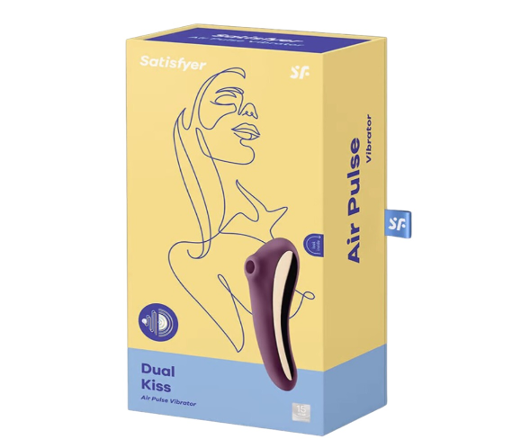 Satisfyer Dual Kiss – Dual Stimulation Rechargeable Silicone Pleasure Device > Sex Toys For Ladies > Air Pulsation