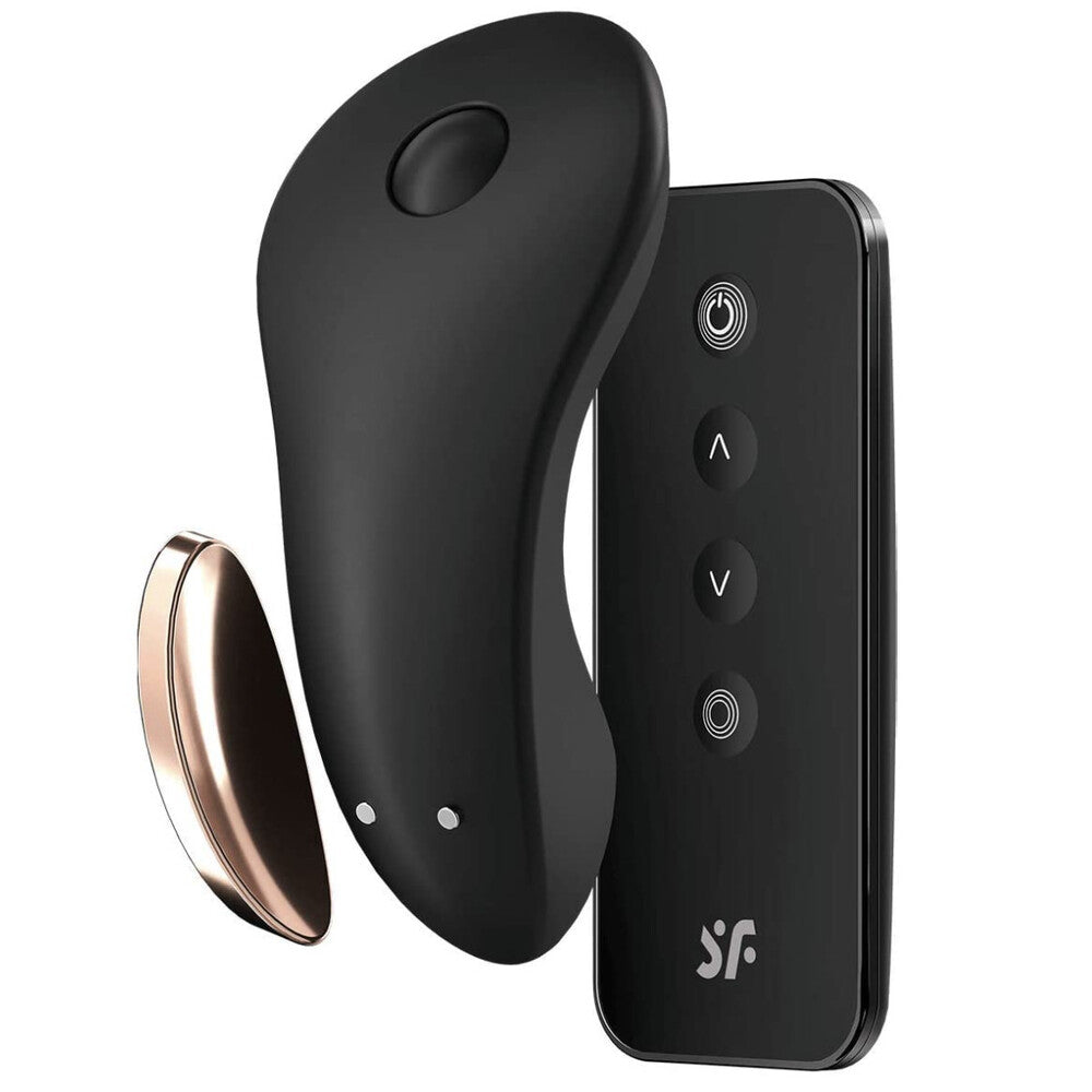 Satisfyer Little Secret – Waterproof Remote-Controlled Silicone Panty Vibrator 3.25 Inches Black > Sex Toys For Ladies > Panty Vibes Main image
