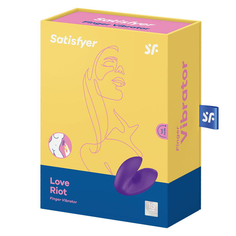 Satisfyer Love Riot Finger Vibrator – Waterproof Medical Silicone with 12 Vibration Modes > Vibrators > Finger Vibrators