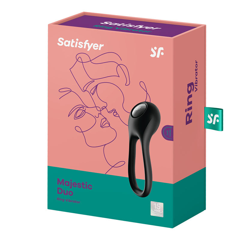 Satisfyer Majestic Duo – USB Rechargeable Silicone Vibrating Cock Ring Secondary image