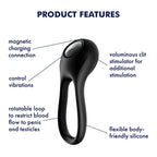 Satisfyer Majestic Duo – USB Rechargeable Silicone Vibrating Cock Ring > Cock Ring > Vibrating