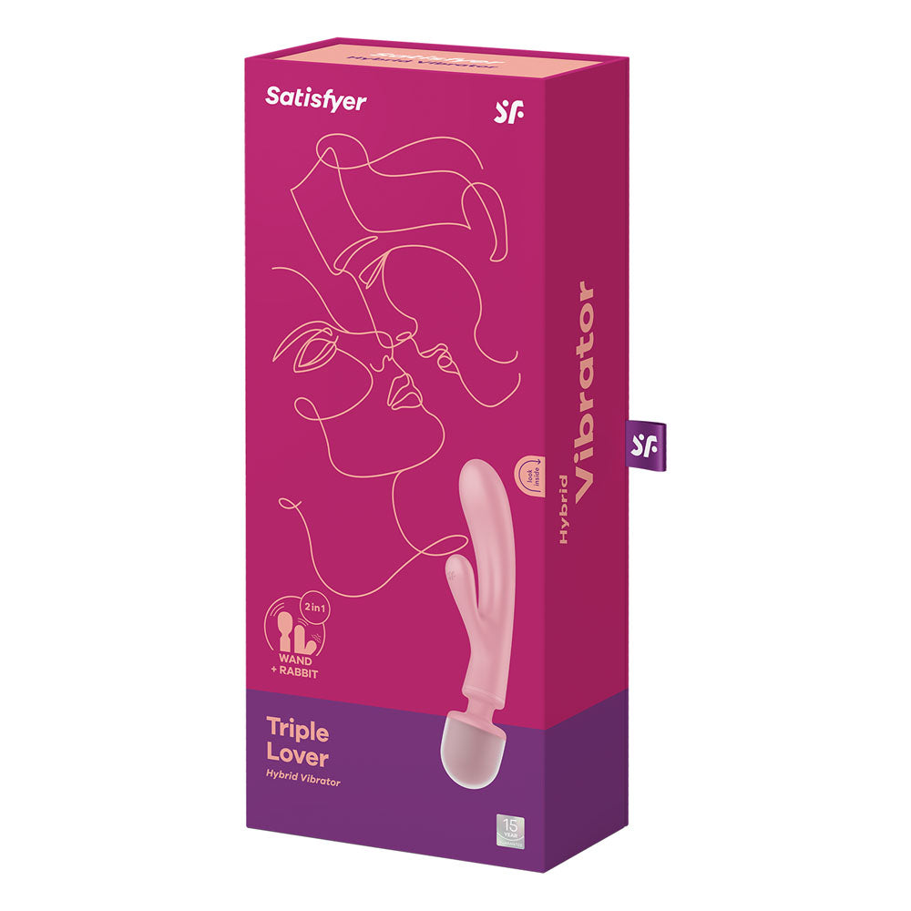 Satisfyer Triple Lover Waterproof Rechargeable Couples Vibrator > Vibrators > Ladies > Rabbit Multi