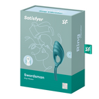Satisfyer Swordsman – Adjustable Silicone Vibrating Cock Ring with Clitoral Stimulator Green > Sex Toys > Couples Toys