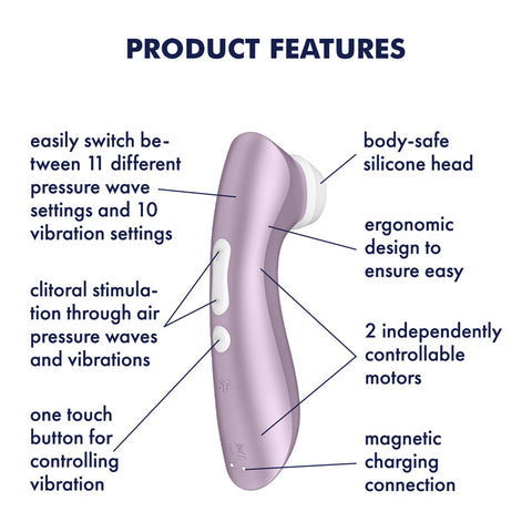 Satisfyer Pro 2 Plus Vibration Clitoral Stimulator Device > Sex Toys For Ladies > Air Pulsation