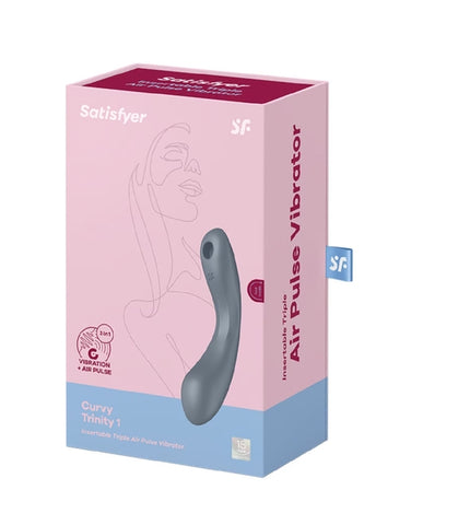Satisfyer Curvy Trinity 1 – 3-in-1 Air Pulse, Lay-On, and G-Spot Vibrator with 11 Intensity Levels and 12 Vibration Programs Default Title > Vibrators > Vibrating Pads