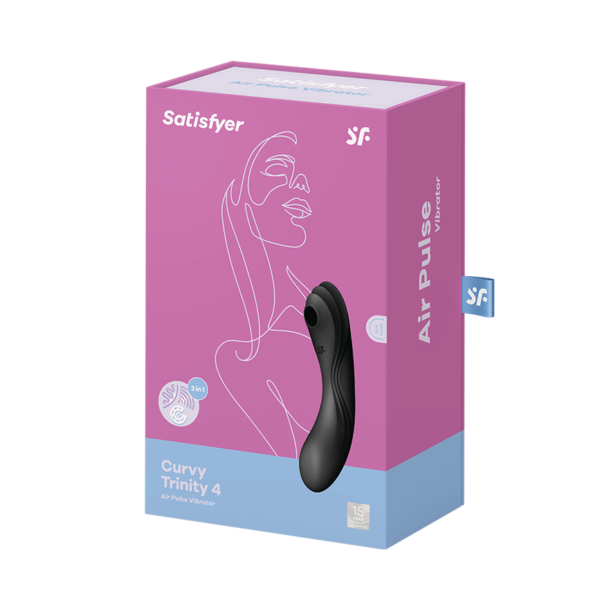 Satisfyer Curvy Trinity 4 Insertable Air Pulse Vibrator – Dual Stimulation Vibrator Black > Sex Toys For Ladies > Air Pulsation