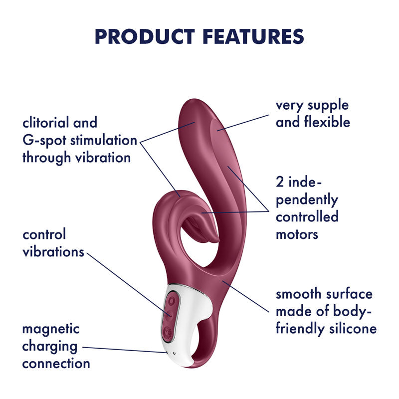 Satisfyer Love Me 22cm Rabbit Vibrator Red | Waterproof Silicone > Vibrators > Ladies > Rabbit
