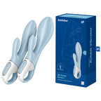 Satisfyer Air Pump Bunny 1 – USB Rechargeable Inflatable 8 Inch Rabbit Vibrator Blue > Vibrators > Ladies > Rabbit