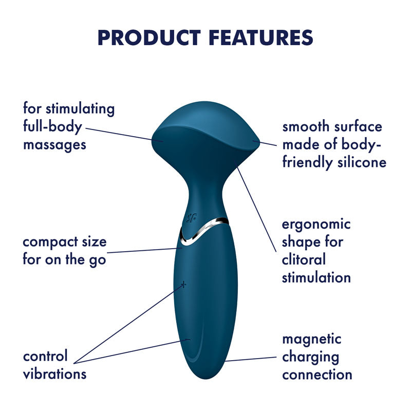 Satisfyer Mini Wand-er Silicone Travel Massager 16cm Waterproof Rechargeable Vibrator > Sex Toys > Mini Massagers
